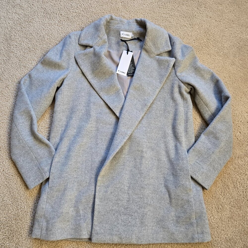 NWT Wool Angora Boyfriend Coat-The Reset R Label Ice Grey